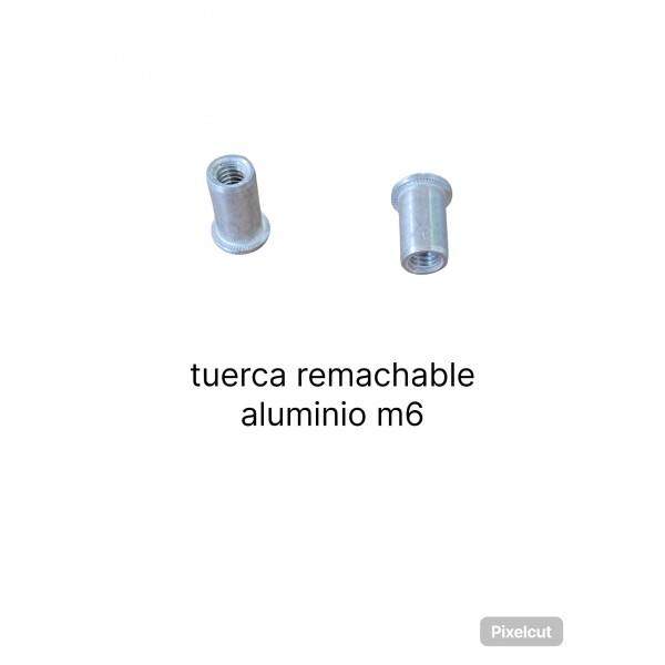 Tuerca remachable aluminio 6 mm