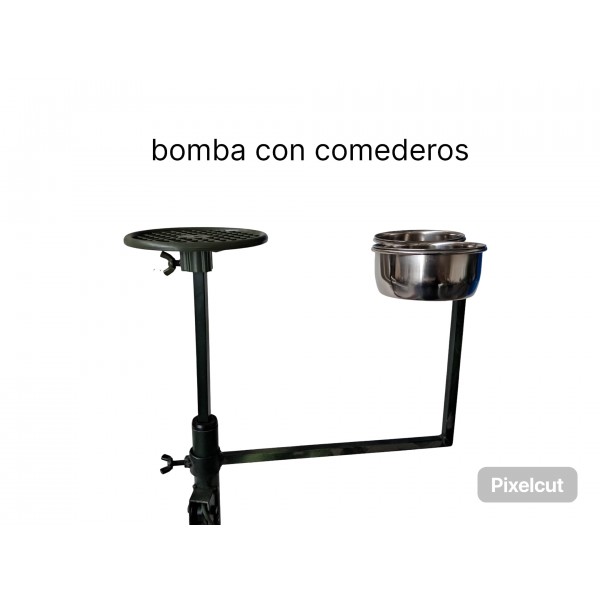 Cimbel de bomba con comederos