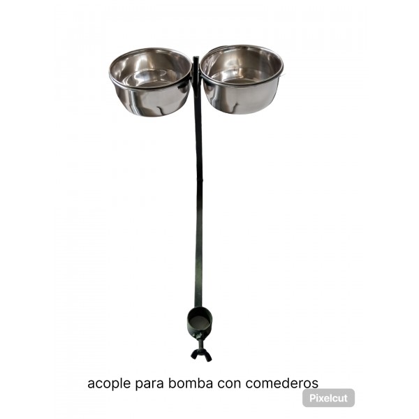 Acople con comederos para cimbel bomba